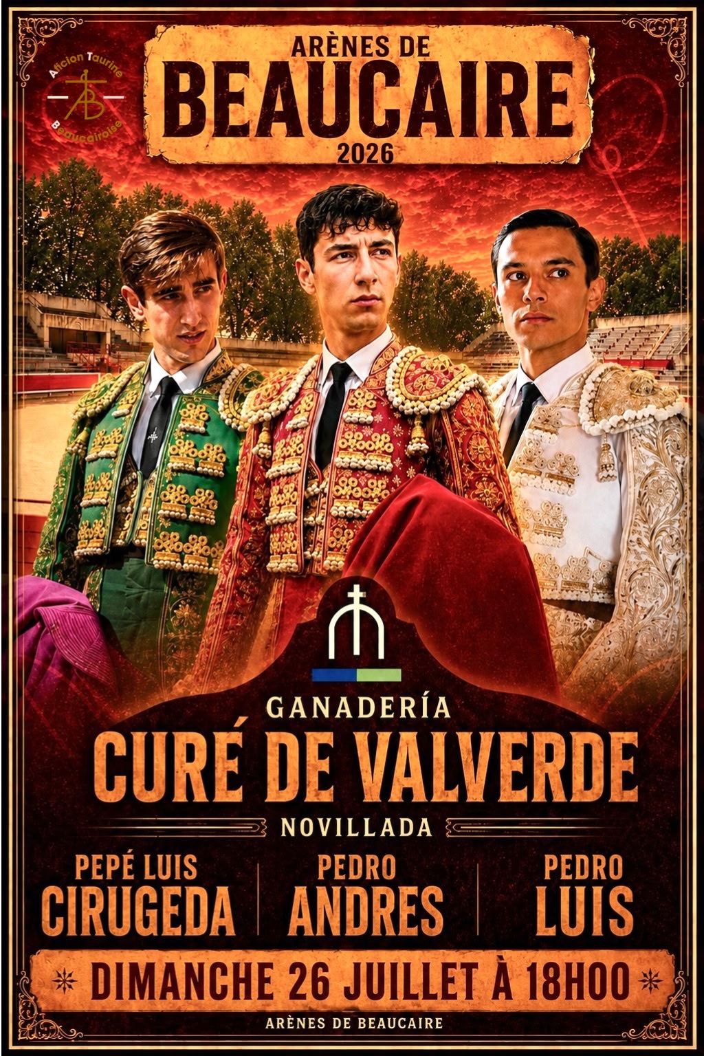 Affiche NOVILLADA du dimanche 26 juillet Beaucaire